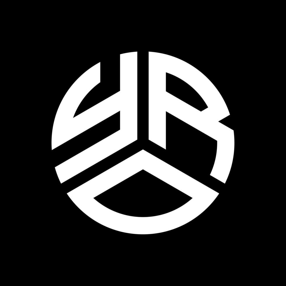 YRO letter logo design on black background. YRO creative initials letter logo concept. YRO letter design. vector