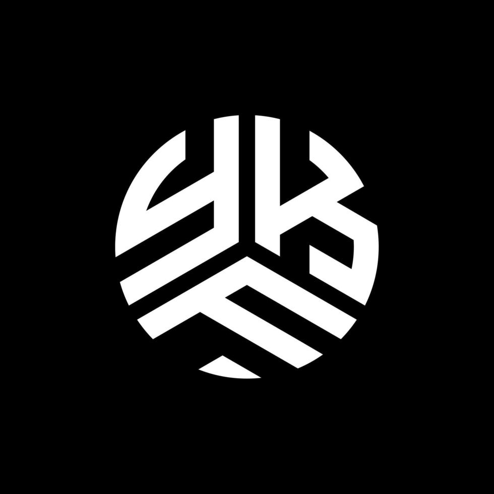 diseño de logotipo de letra ykf sobre fondo negro. ykf creative iniciales carta logo concepto. diseño de letras ykf. vector