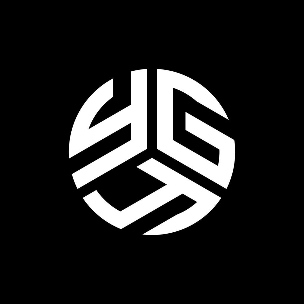 YGY letter logo design on black background. YGY creative initials letter logo concept. YGY letter design. vector