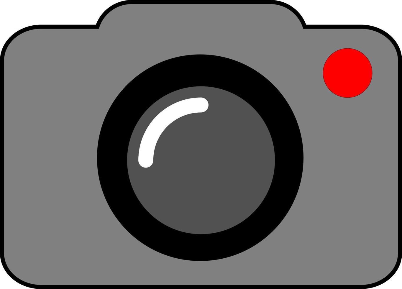 cámara con punto rojo vector