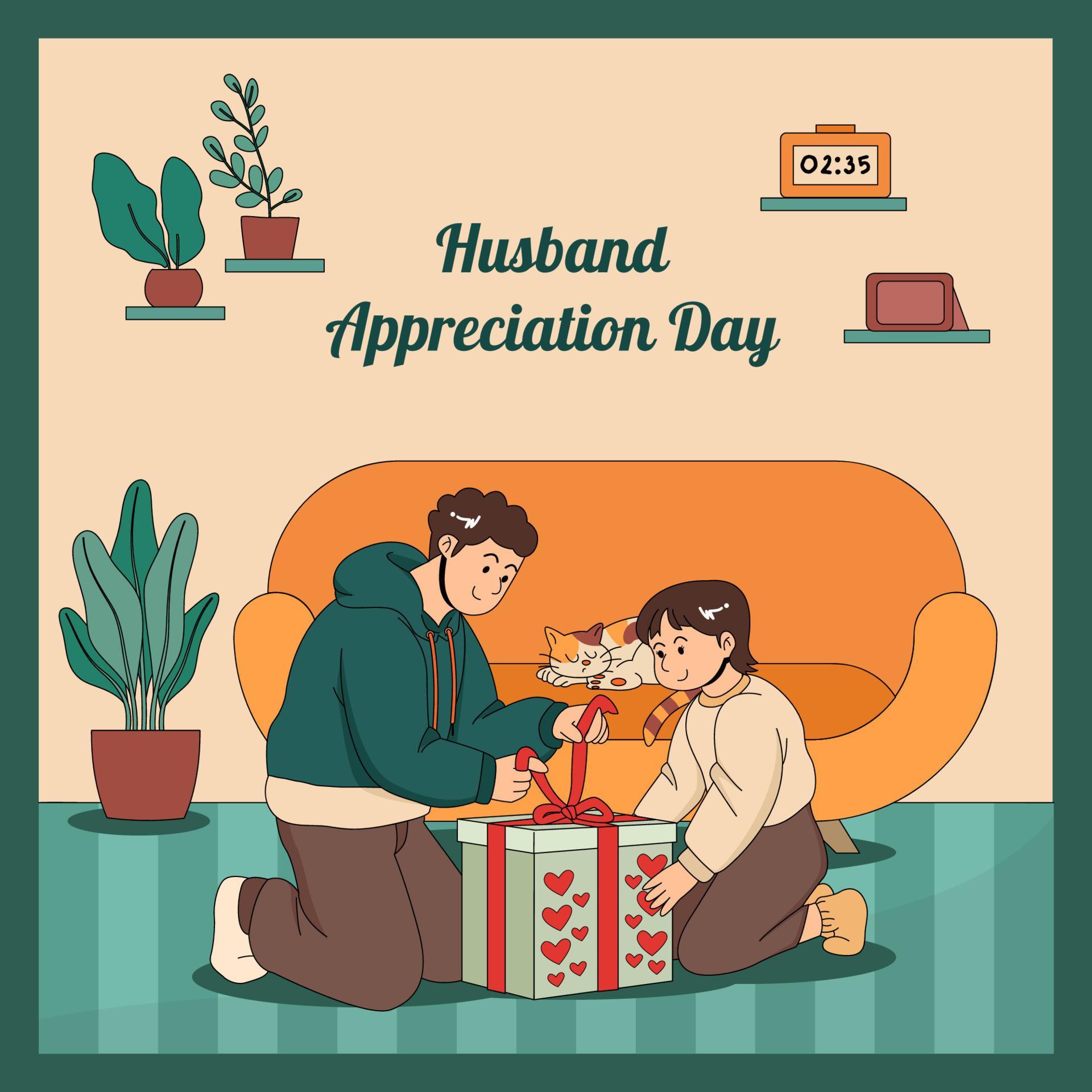 Husband Appreciation Day Concept 7098059 Vector Art at Vecteezy