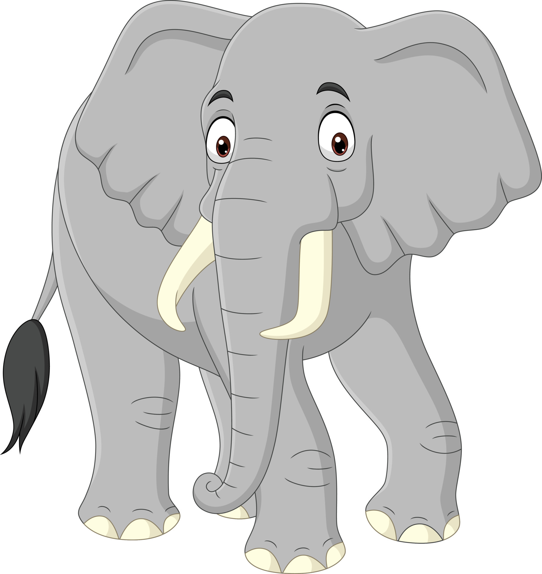 Cartoon elephant isolated on white background 7098134 Vector Art at