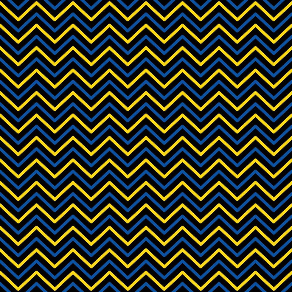seamless blue and yellow waves line background pattern Ukraine flag wave line pattern vector