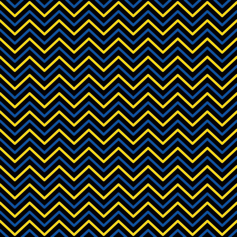 seamless blue and yellow waves line background pattern Ukraine flag wave line pattern vector