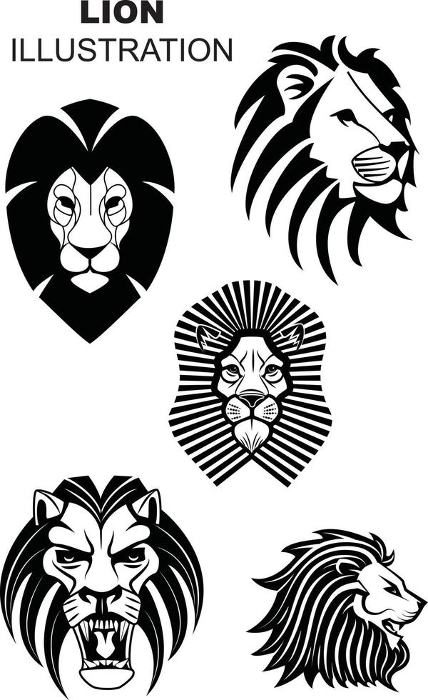LION ILLUSTRATION DESIGN vector