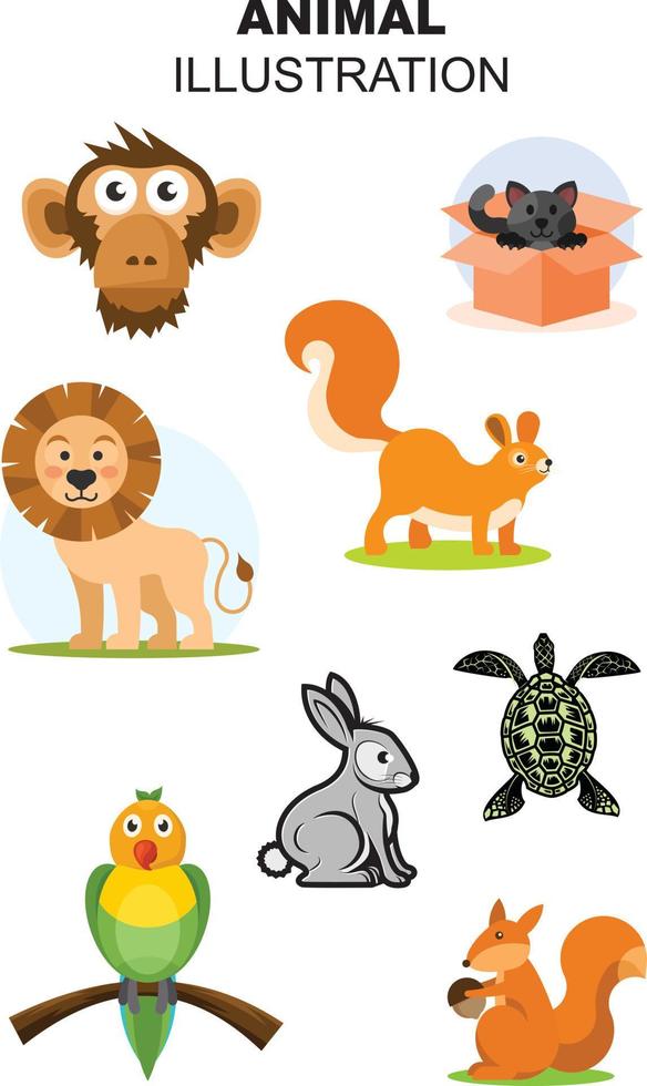 diseño de ilustración de animales vector