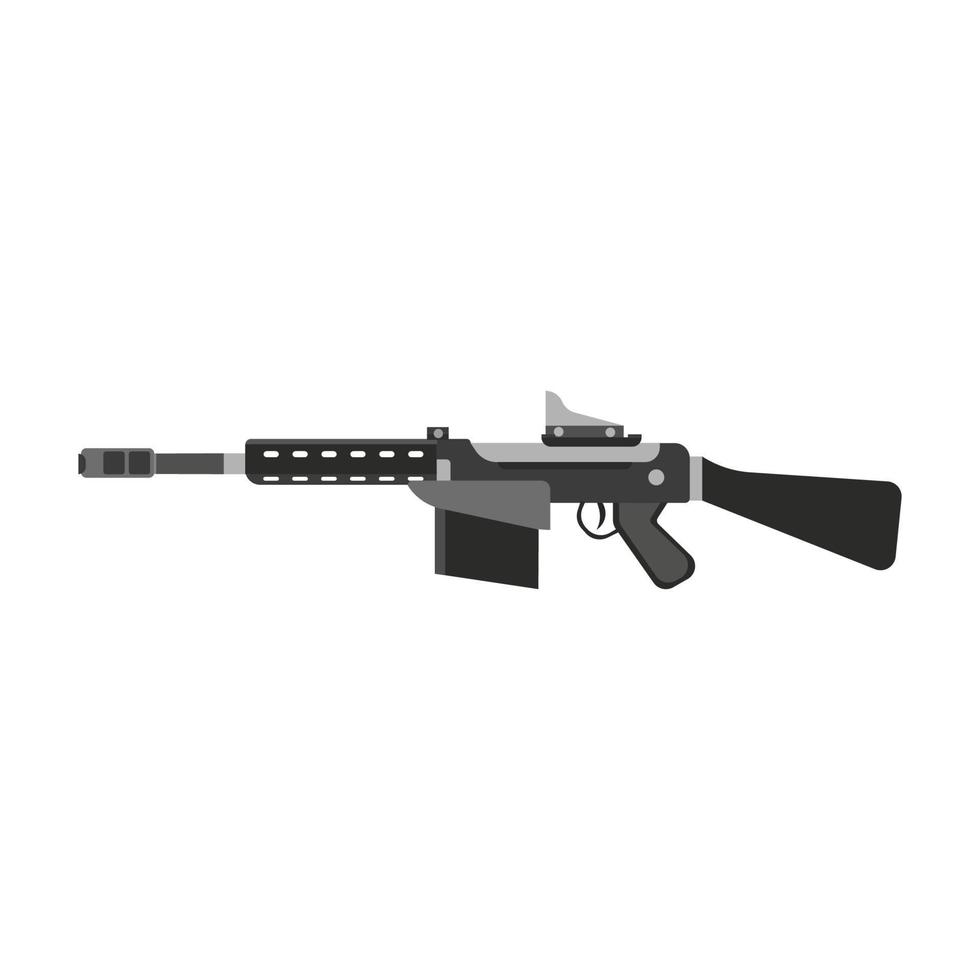rifle subfusil armas vector rifle militar automático máquina ilustración guerra aislado ejército diseño