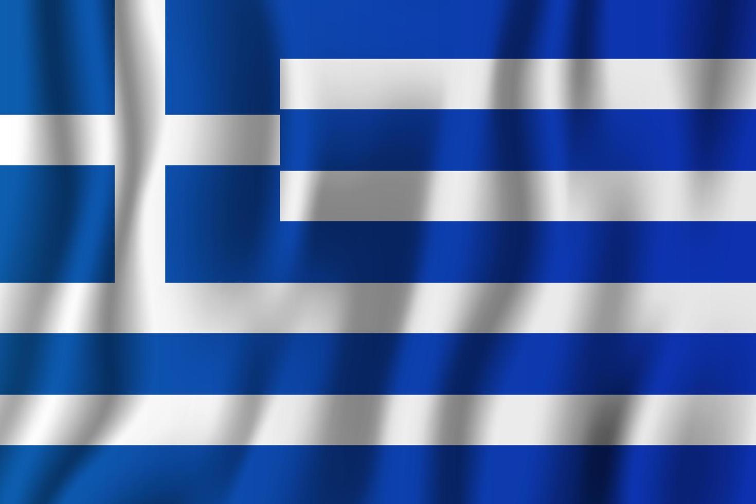 Ilustración de vector de bandera ondeante realista de Grecia. símbolo de fondo del país nacional. día de la Independencia