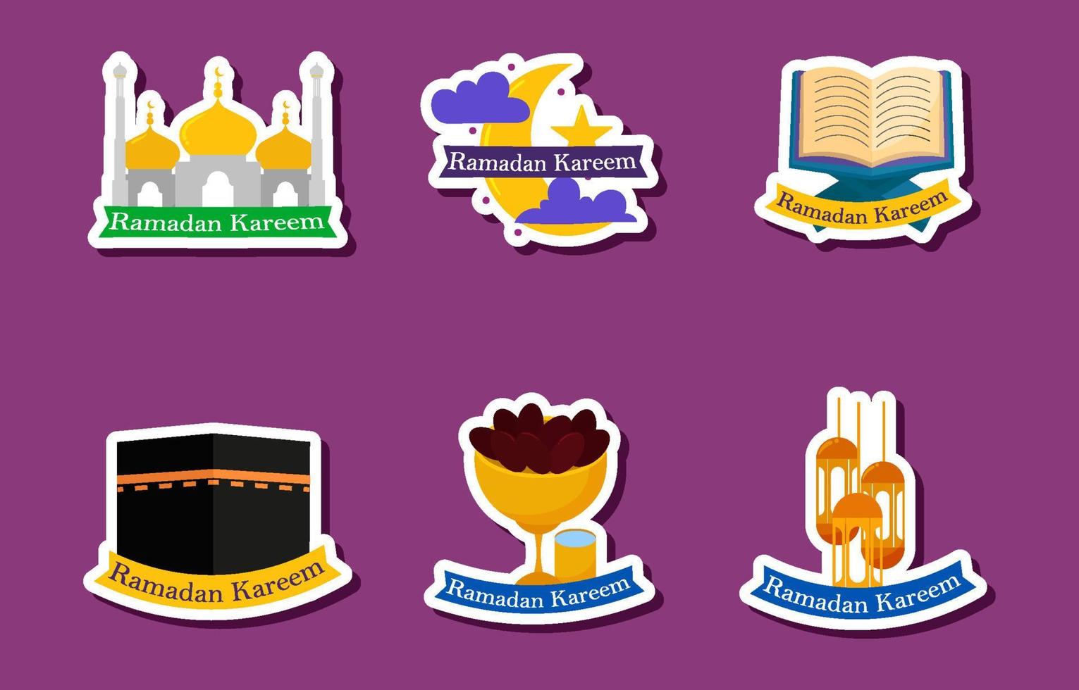 Fasting Month Sticker vector