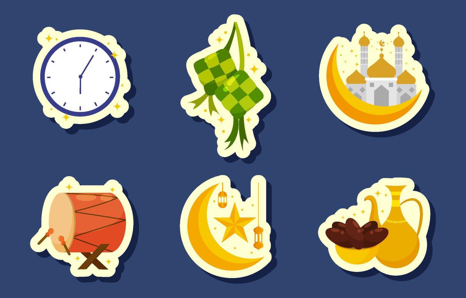 Ramadan Month Sticker vector