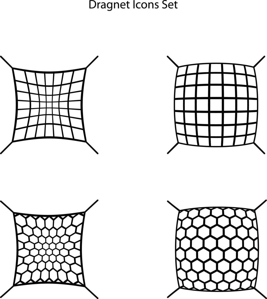 Vector fishnet, Seine, dragnet isolated on white background.
