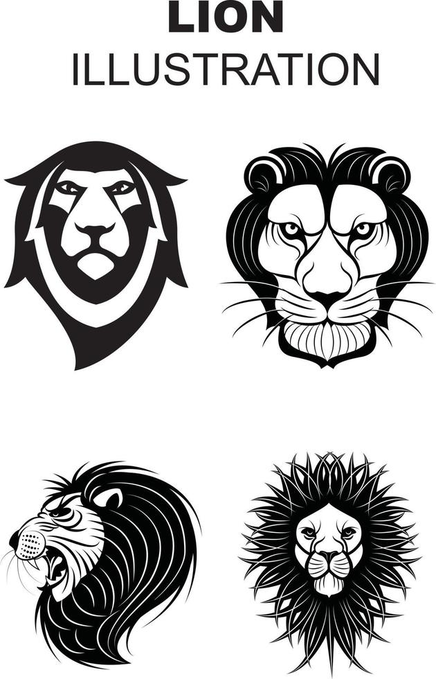 LION ILLUSTRATION DESIGN vector