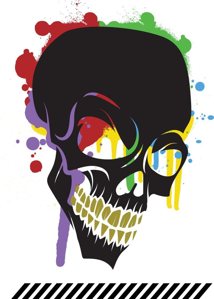 diseño de camiseta de calavera vector