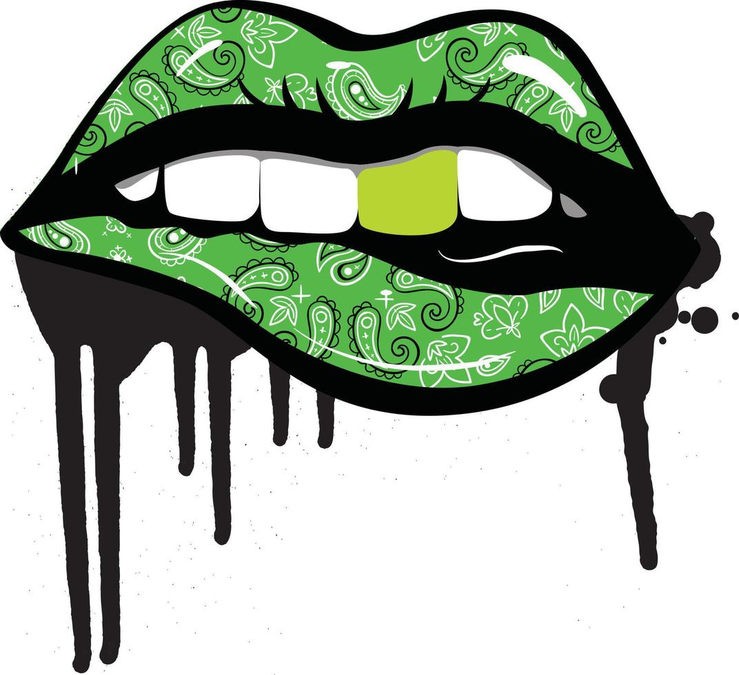 LIPS T-SHIRT DESIGN vector