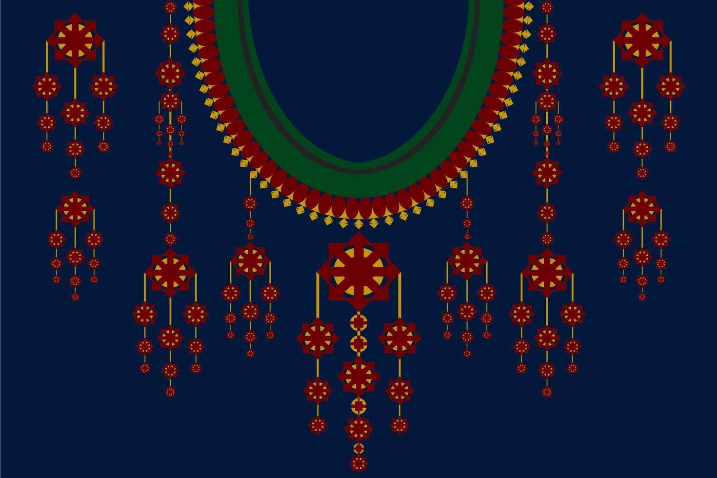 Traditional and Retro Style Fabric Design. Designed to be used to Decorate the Neck and More. vector