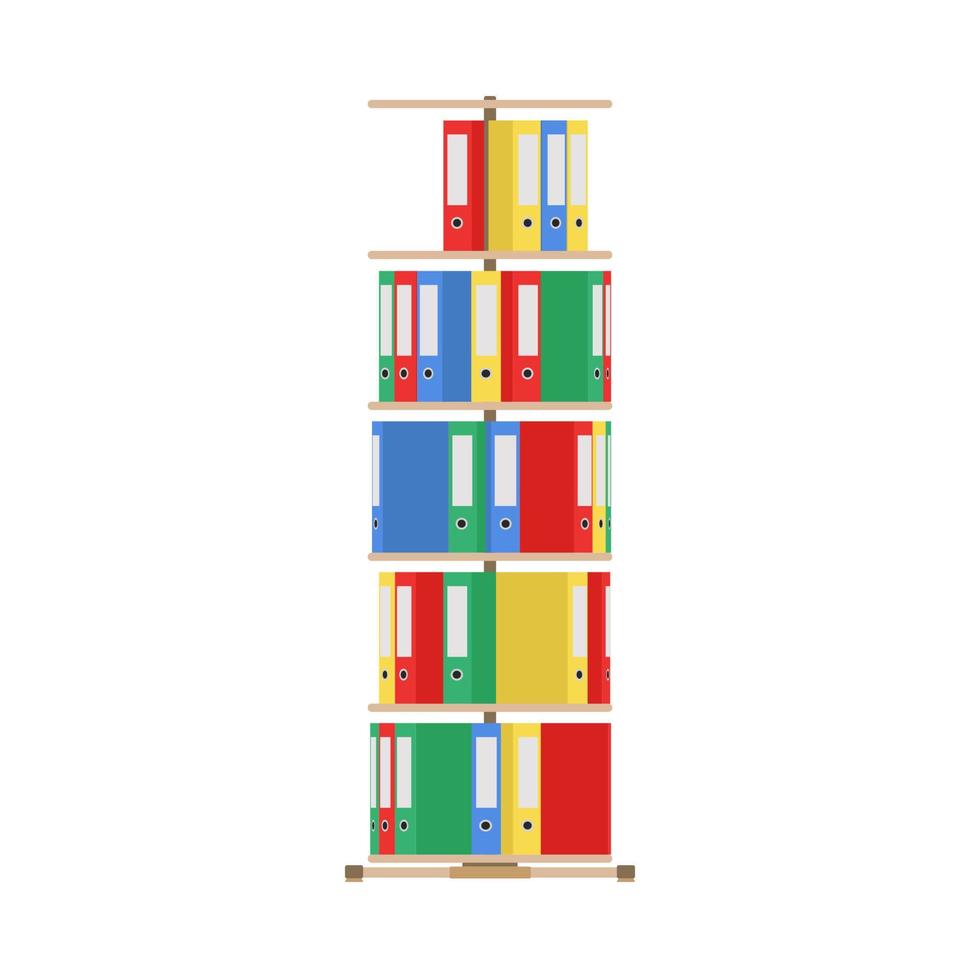 Folder office file binder vector business illustration icon. Document paper shelf. Work archive