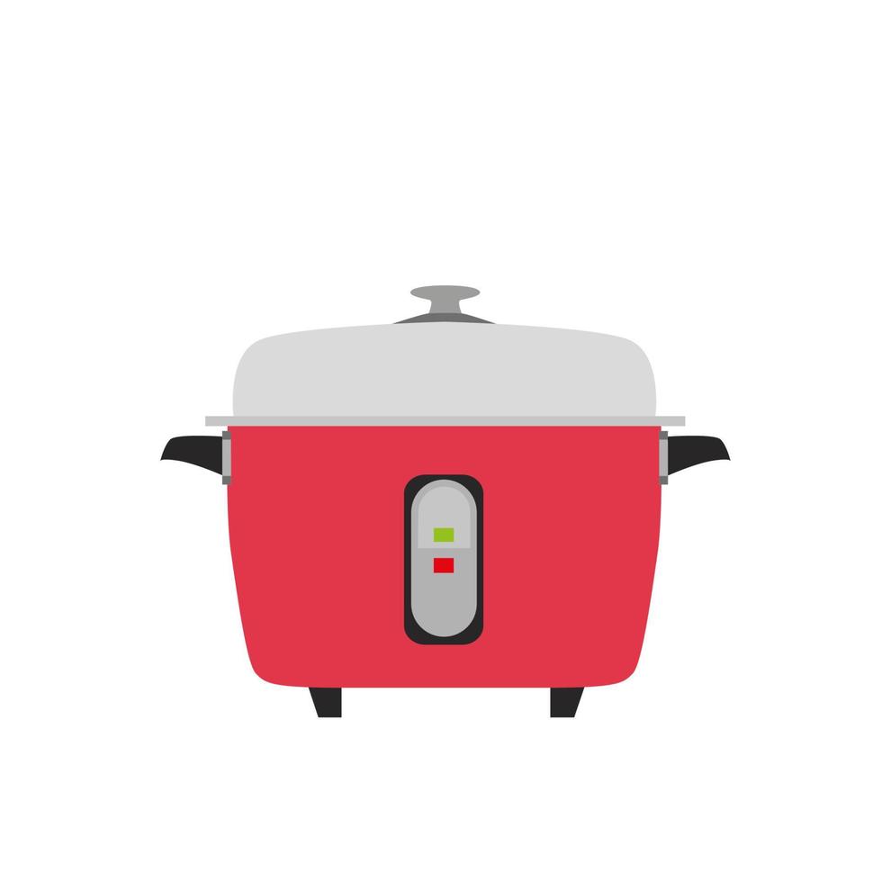 Cooker rice vector electric icon illustration kitchen food pot object background slow isolated pan