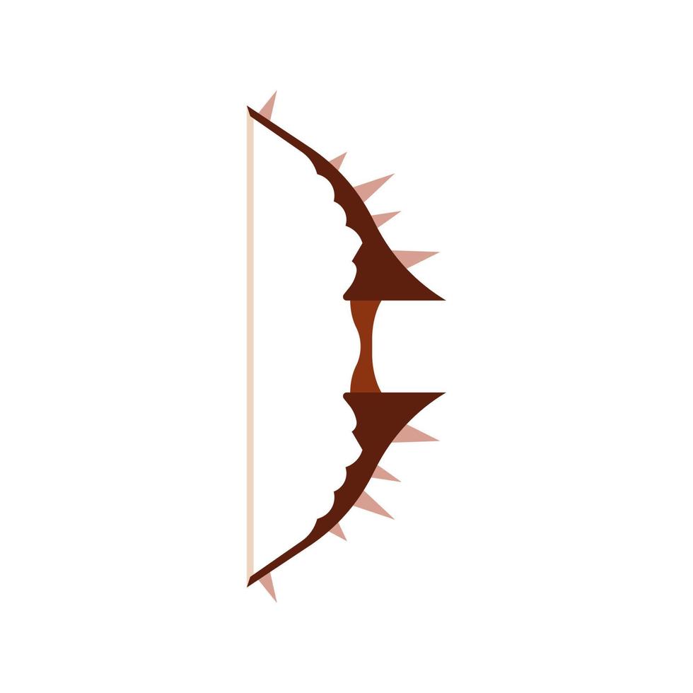 arco juego flecha vector ilustración. icono arma medieval conjunto rpg dibujos animados aislados. elemento objetivo de diseño de fantasía