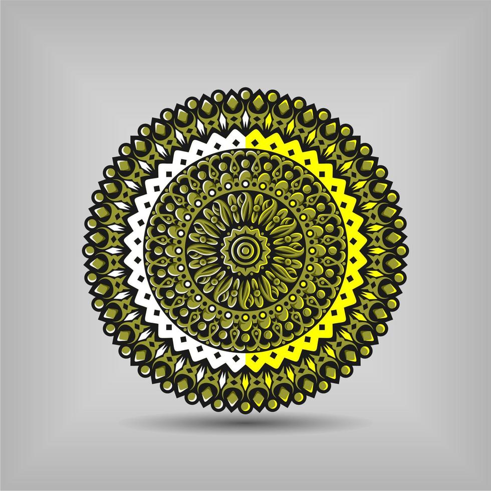 Modern mandala art vector design with a beautiful mix of colours Free Vector