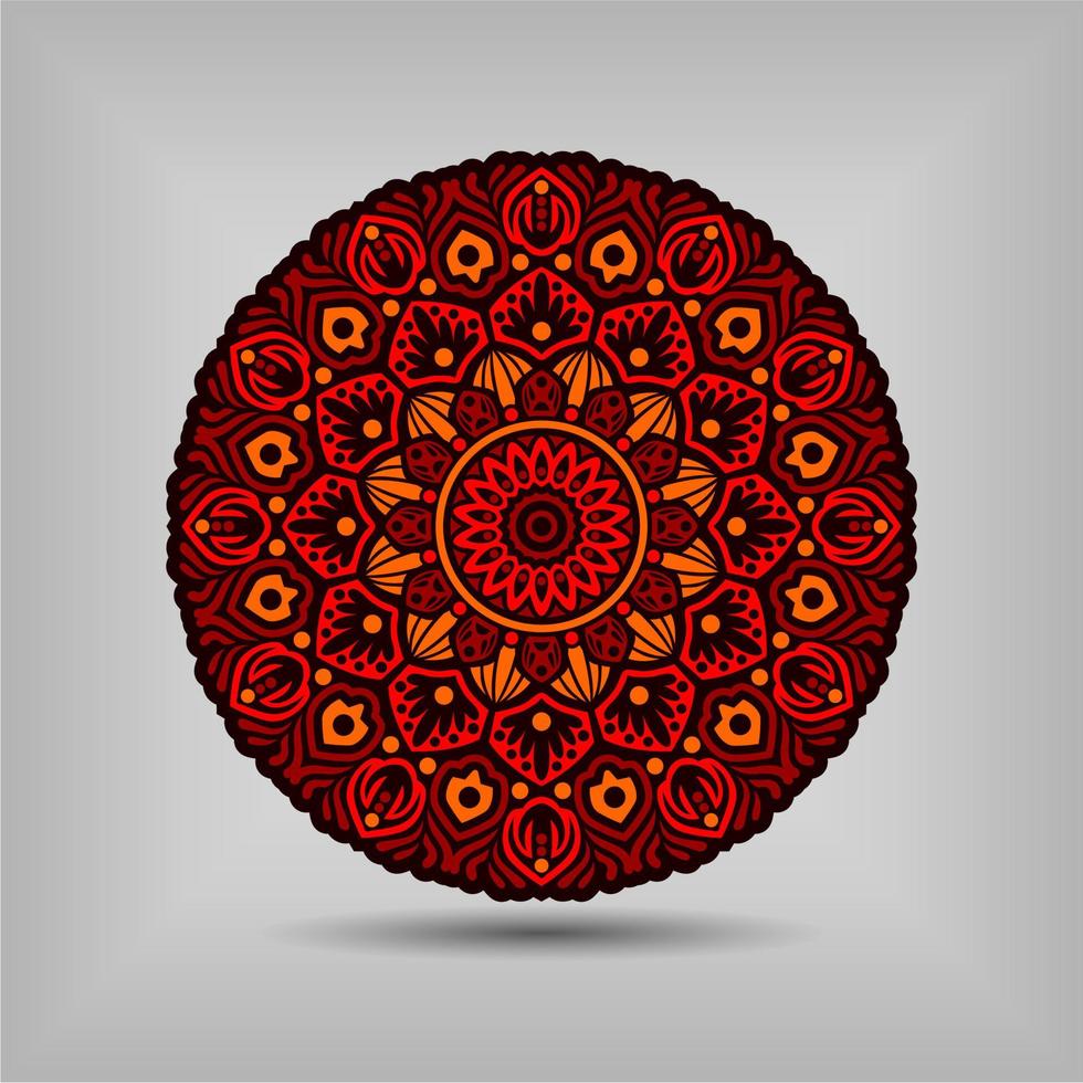 Modern mandala art vector design with a beautiful mix of colours Free Vector