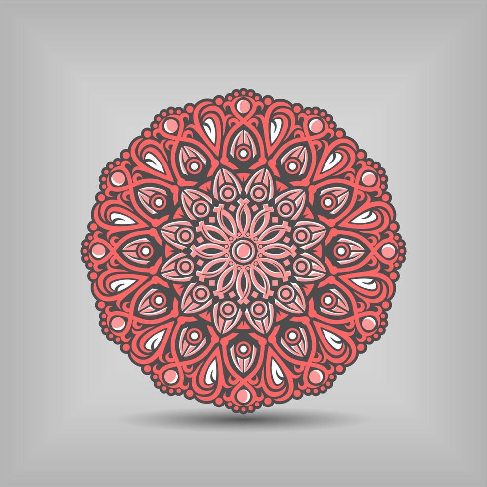 Modern mandala art vector design with a beautiful mix of colours Free Vector