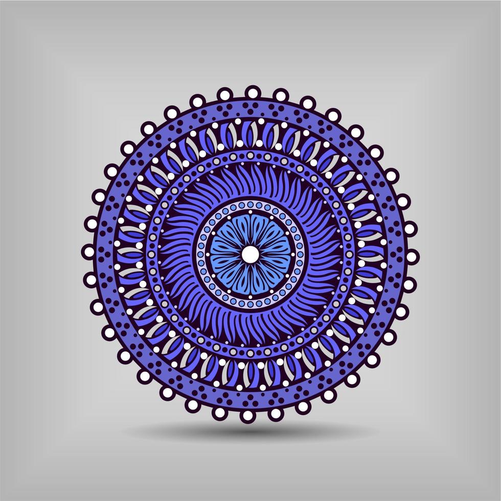 Modern mandala art vector design with a beautiful mix of colours Free Vector
