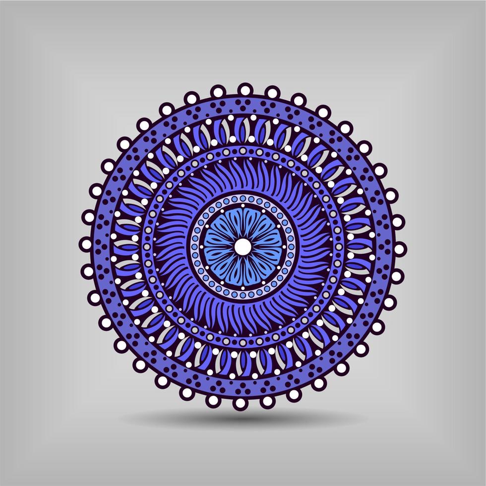 diseño de vector de arte mandala moderno con una hermosa mezcla de colores vector gratis