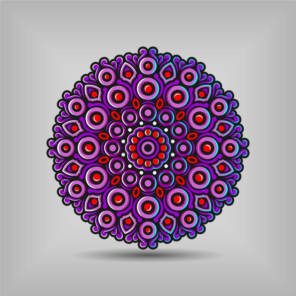 Modern mandala art vector design with a beautiful mix of colours Free Vector