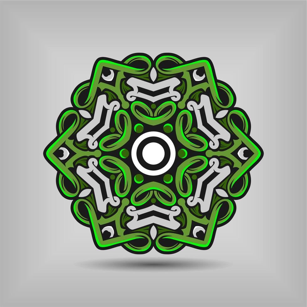 Premium mandala art vector design with a beautiful mix of colours Free Vector