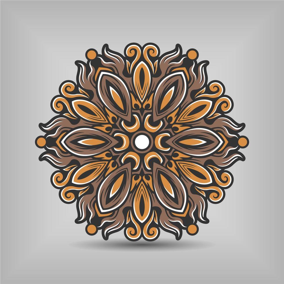 Premium mandala art vector design with a beautiful mix of colours Free Vector