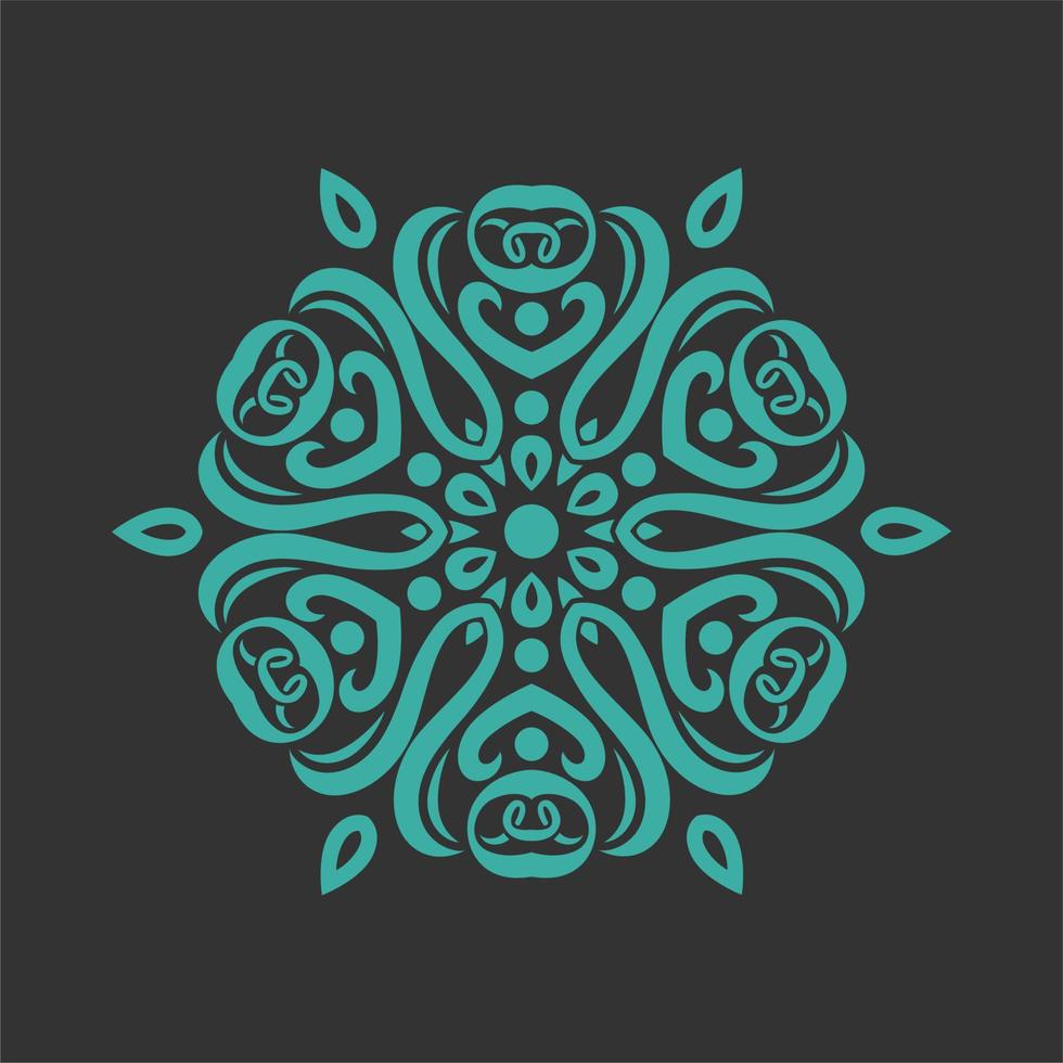 diseño de vector de arte mandala moderno con una hermosa mezcla de colores vector gratis