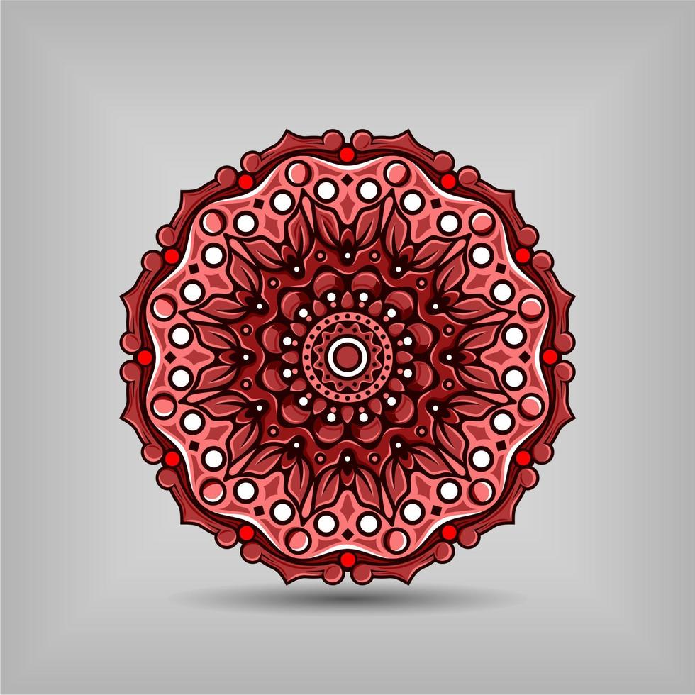 Modern mandala art vector design with a beautiful mix of colours Free Vector