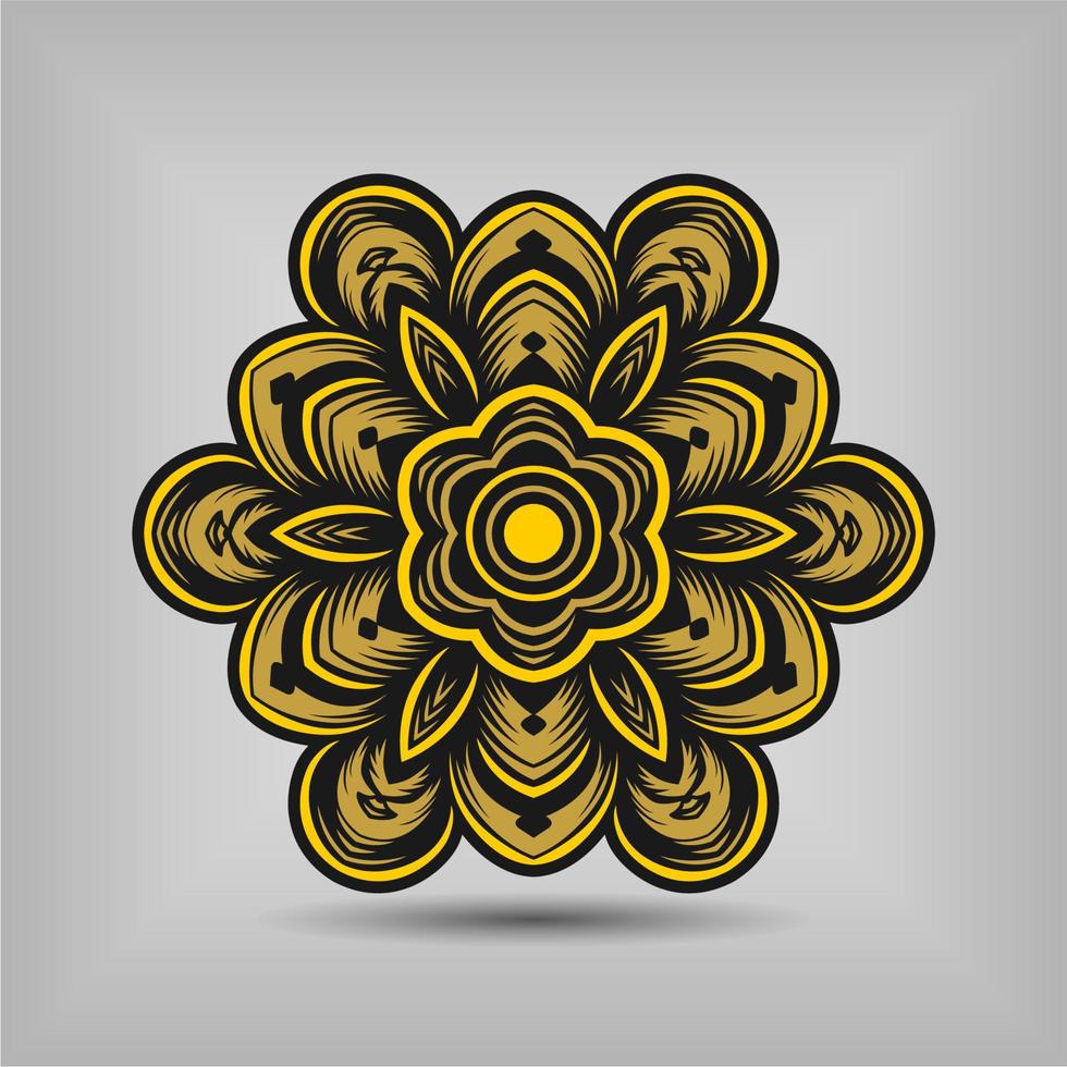Premium mandala art vector design with a beautiful mix of colours Free Vector