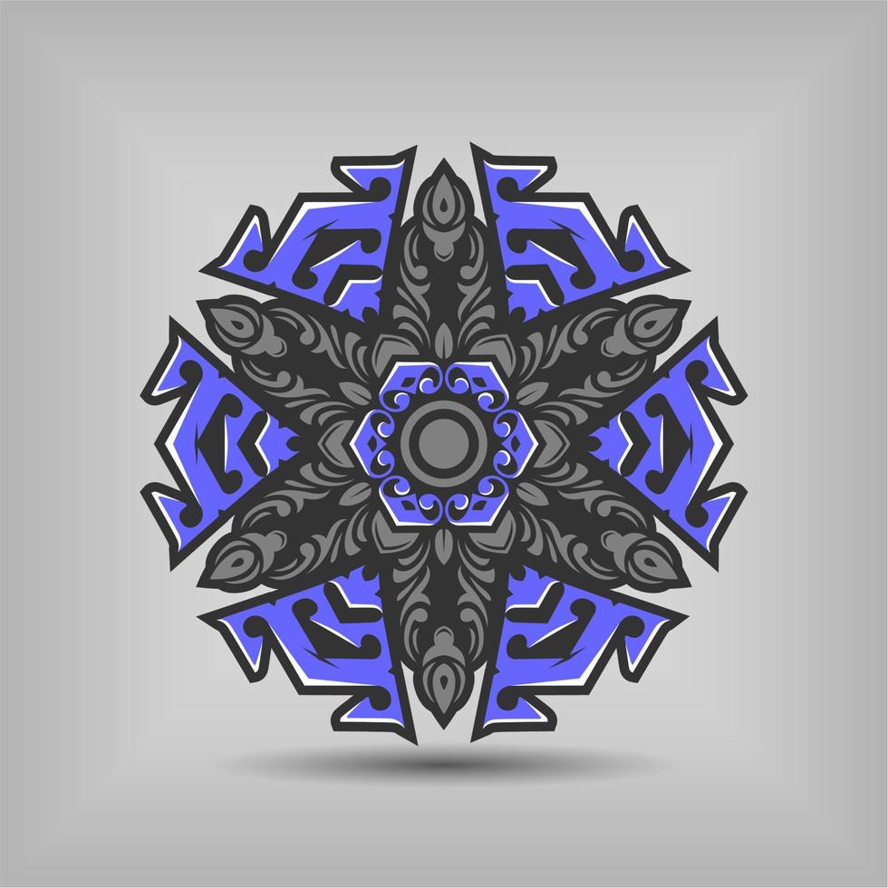 Premium mandala art vector design with a beautiful mix of colours Free Vector