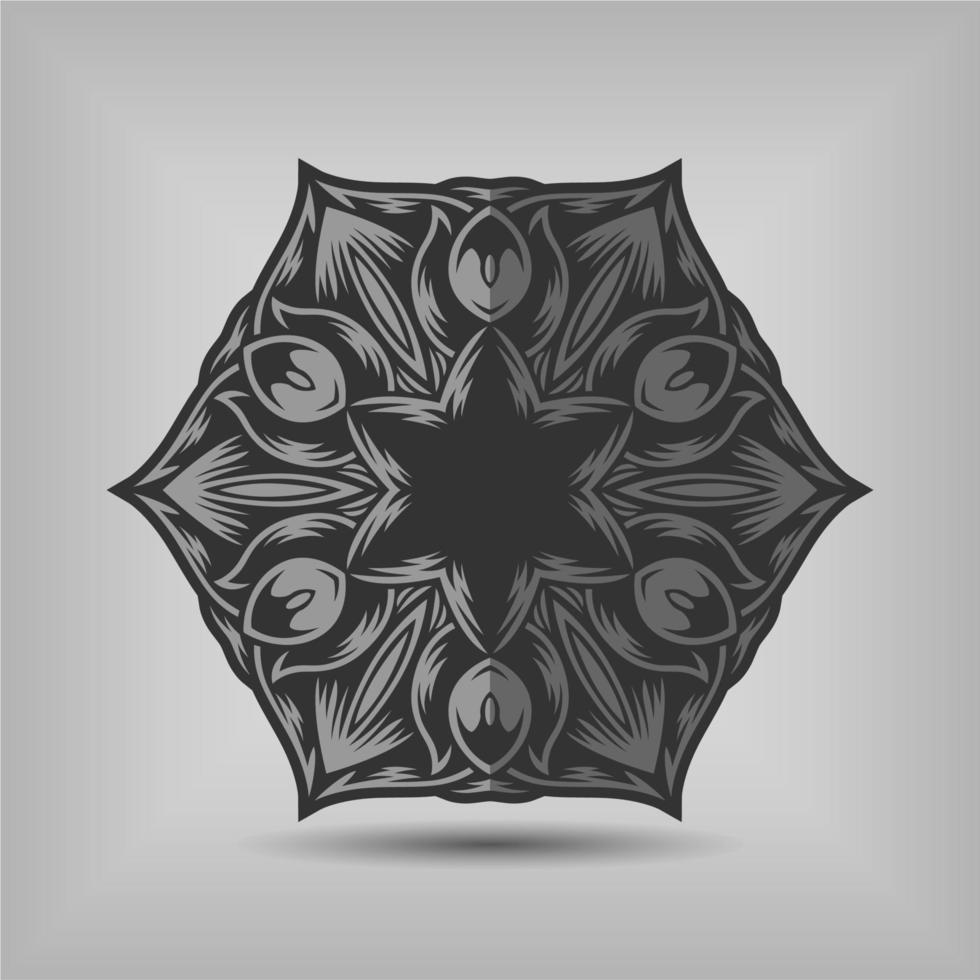 Premium mandala art vector design with a beautiful mix of colours Free Vector
