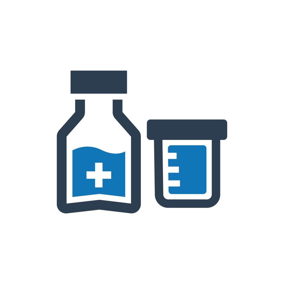 Medication Icon, Herbal Supplement Bottle Vector Icon