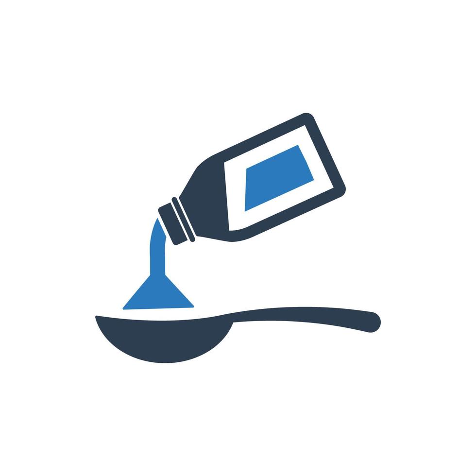 Bottle pouring syrup icon vector