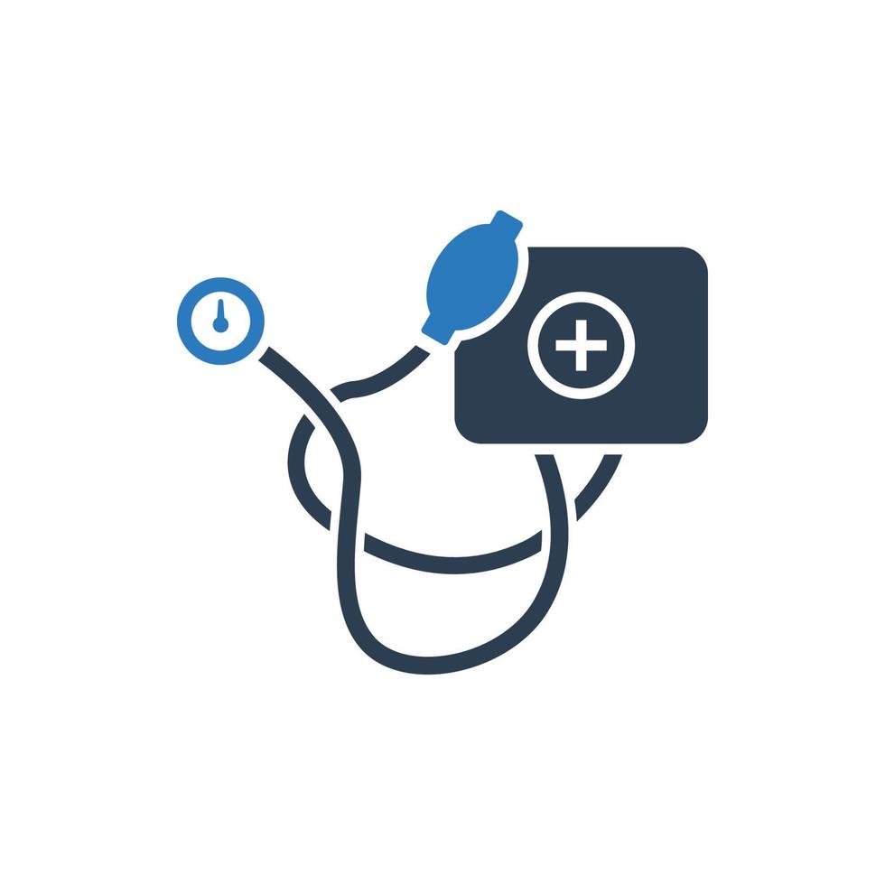 Blood pressure kit icon vector