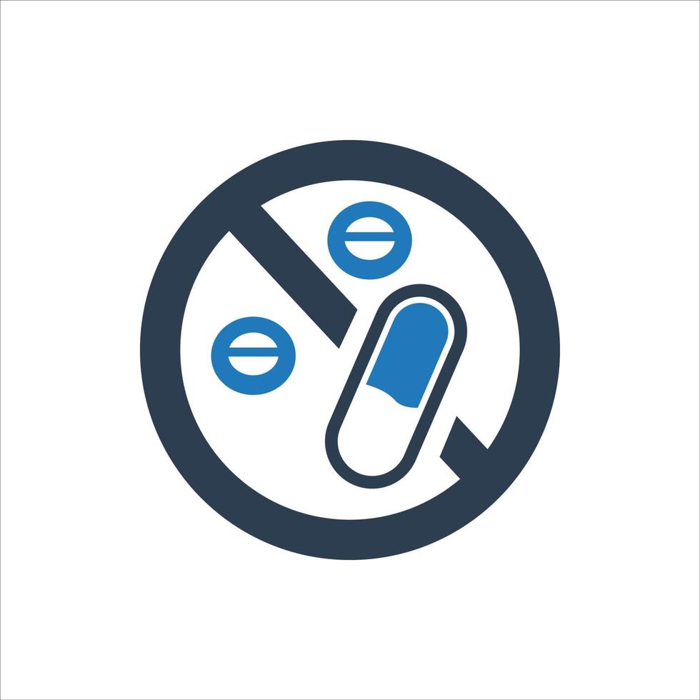 No Drugs Icon vector