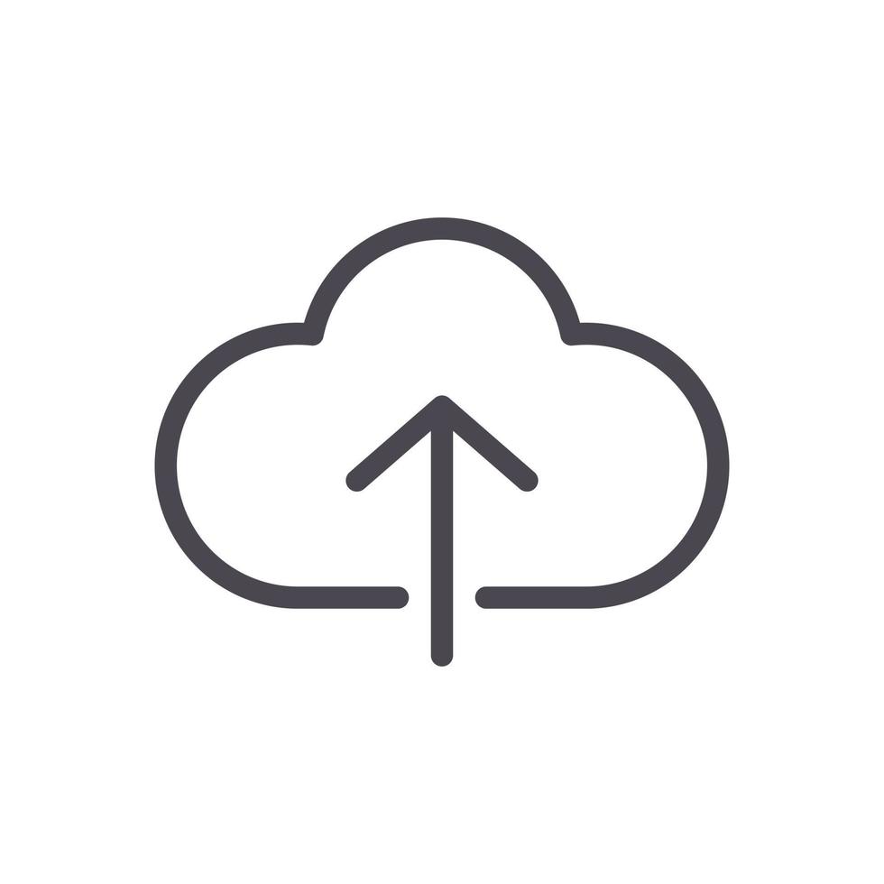 Cloud upload icon sign symbol logo vector 7100203 Vector Art at Vecteezy