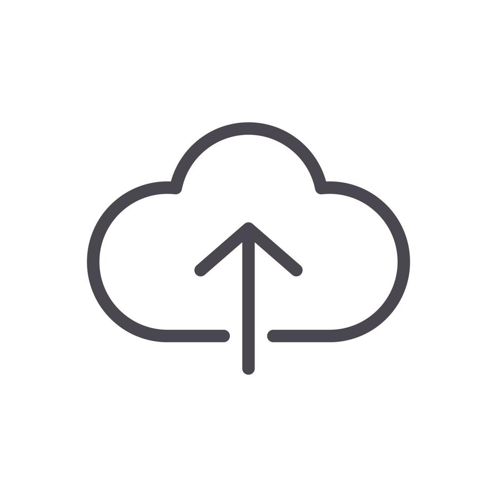 Cloud upload icon sign symbol logo vector