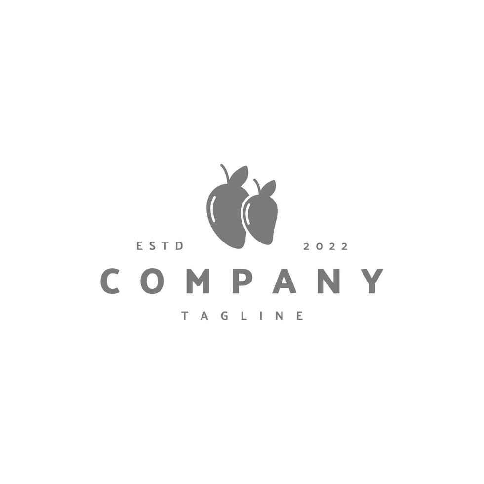 Mango icon sign symbol hipster vintage logo design vector