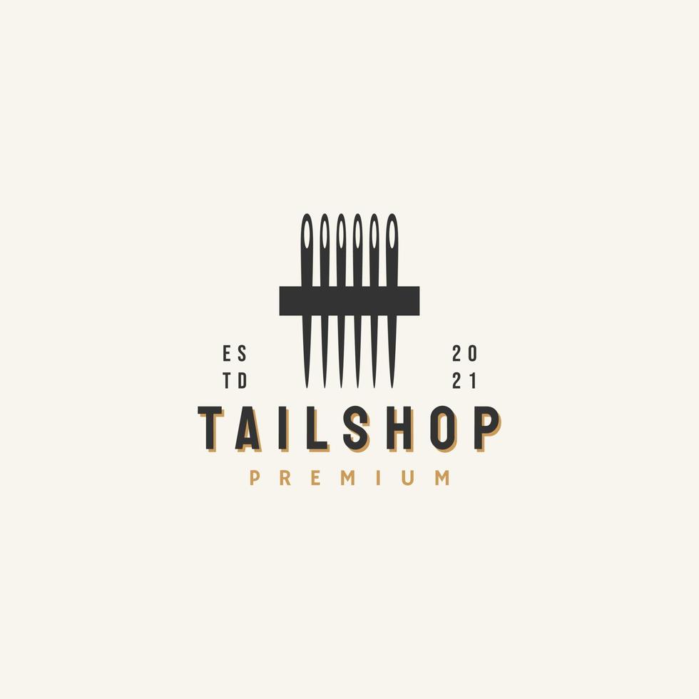 tailshop icono signo símbolo hipster vintage logo diseño vector