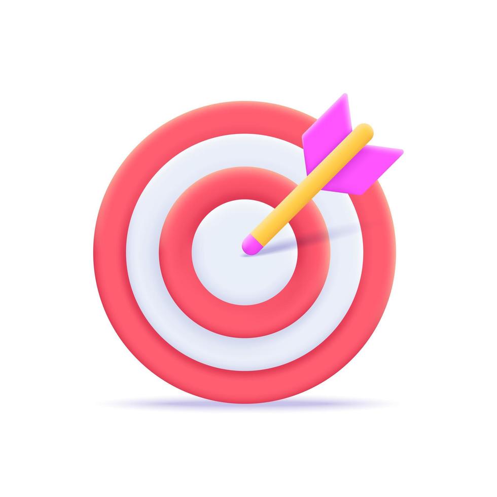 3d target payment realistic icon vector concept