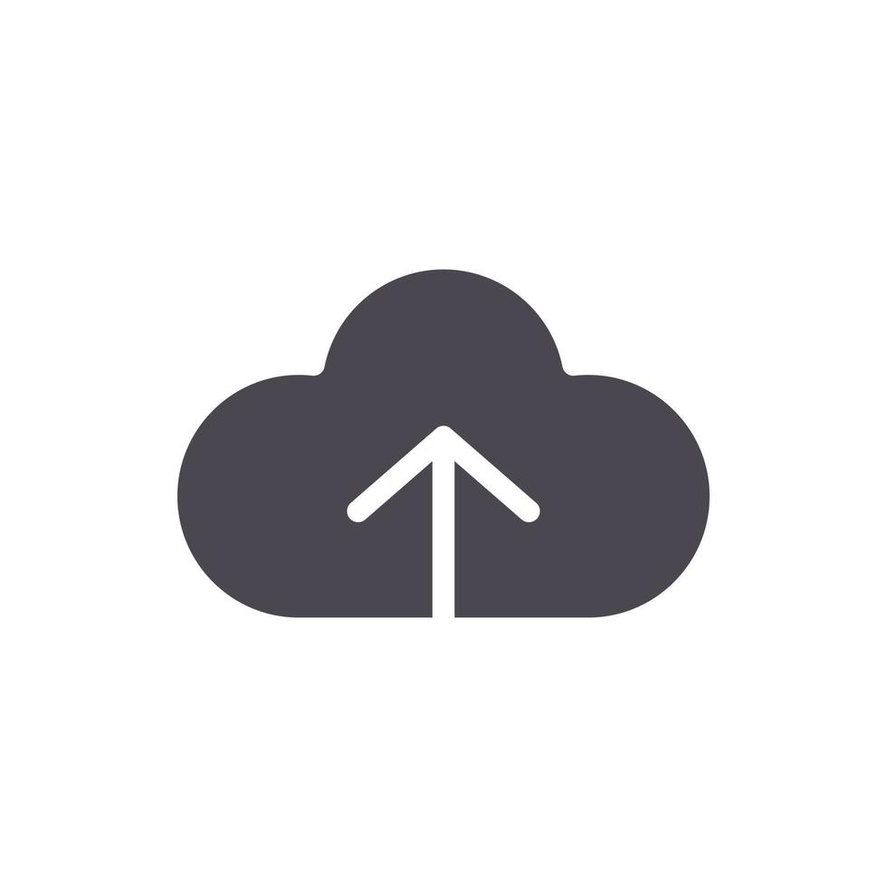 vector de logotipo de símbolo de signo de icono de carga en la nube