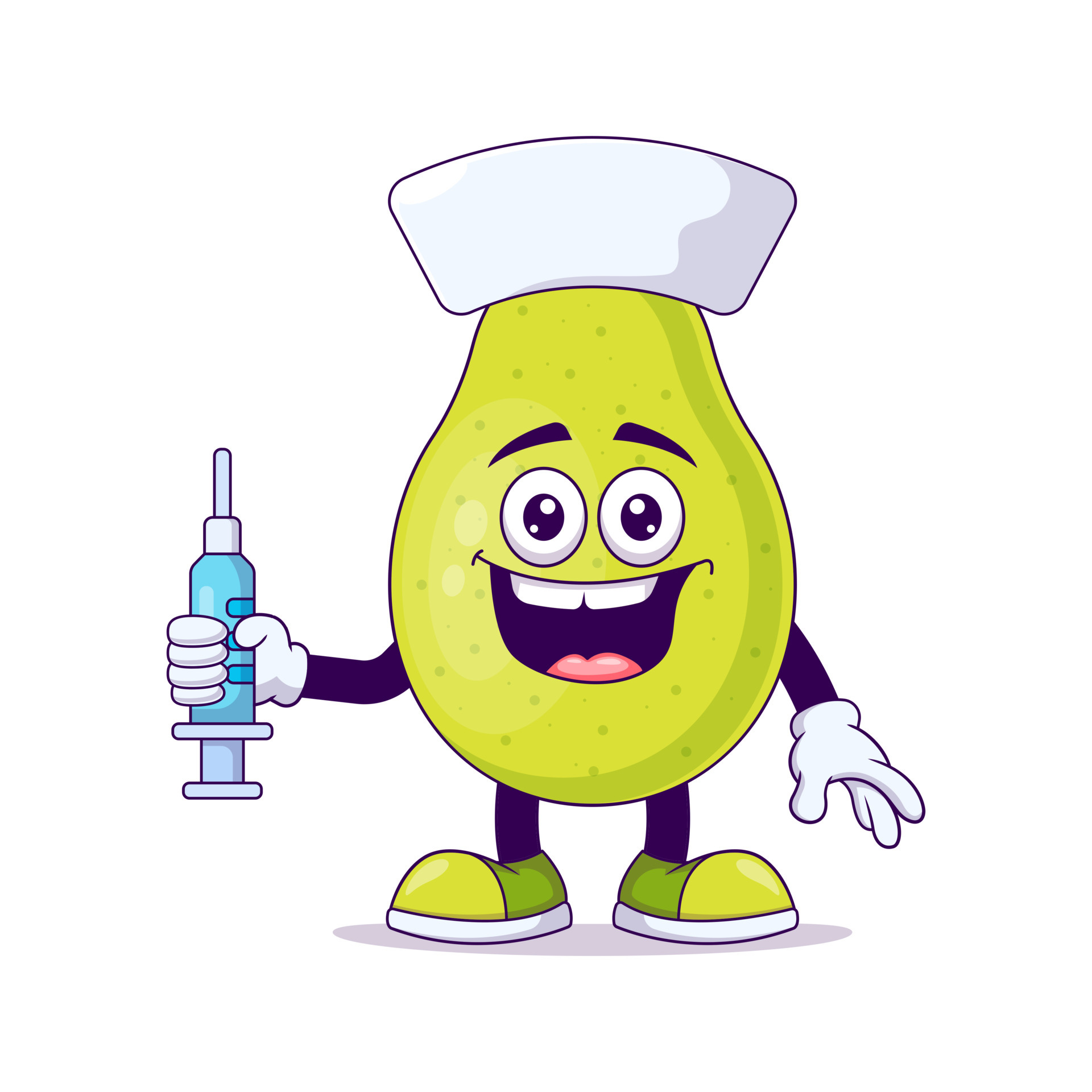 Cute nurse pear cartoon vector illustration design 7100422 Vector Art ...