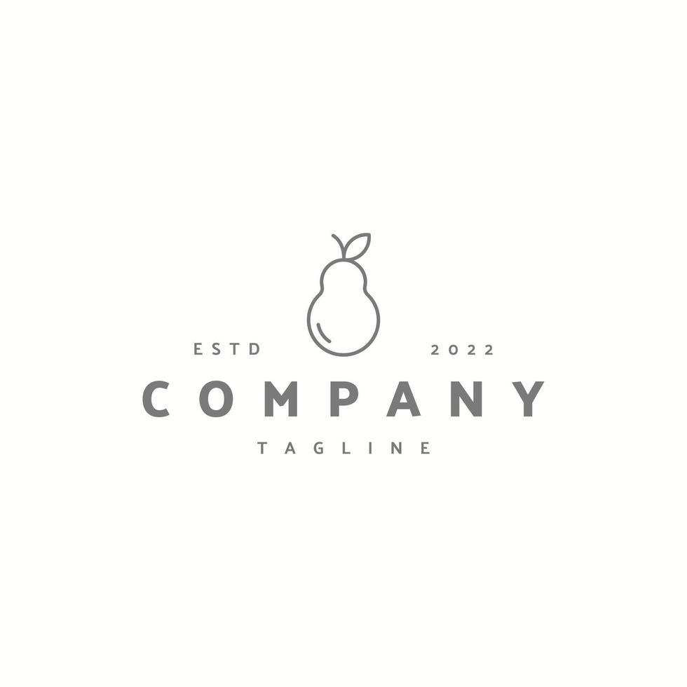 Pear icon sign symbol hipster vintage logo design vector