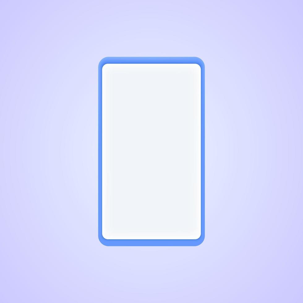 3D phone mock up realistic icon vector concept