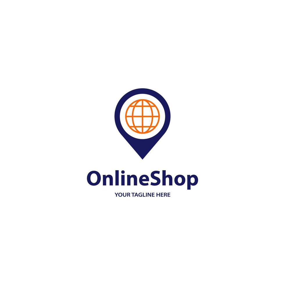 Online shop icon sign symbol logo design vector