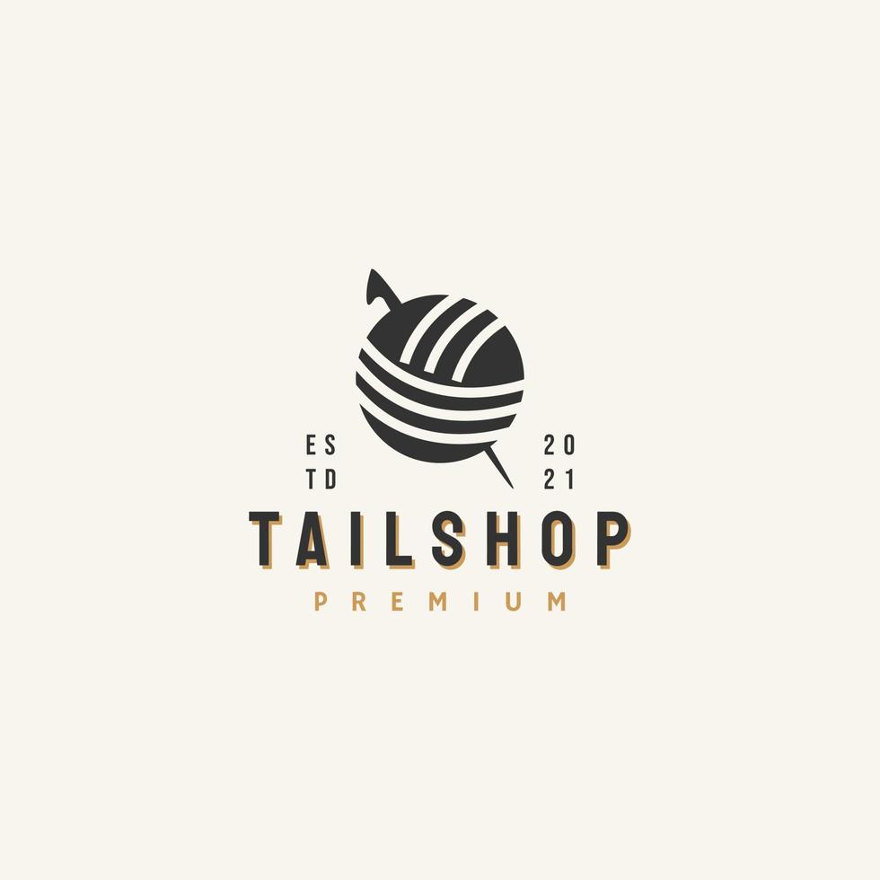 Tailshop icon sign symbol hipster vintage logo design vector